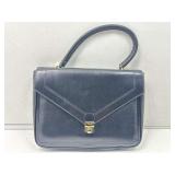 Vtg Salvatore Ferragamo Black Leather Hand Bag