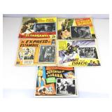 5 Vtg Spanish Language Lobby Cards Approx.
