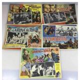 5 Vtg Spanish Language Lobby Cards Approx.