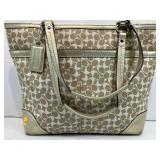 Coach Chelsea Heritage Signature Gold Metallic