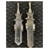 Sterling Silver Gnome Pendant W/quartz, Tw 8.9g