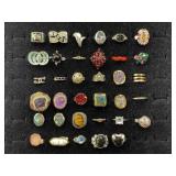 35 Fashion Jewlery Rings, Sz 5.5, 7, 7.5, 8 & Etc