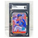 Sgc 6 1987 donruss Greg maddux