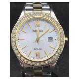 Seiko Solar Quartz Watch, V137-0aa0, Running