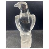 Eagle Art Glass, clear w/pop mark on base