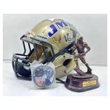 Mixed sports lot with football helmet