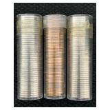 1936-p & D Rolls Of Nickels And Roll Of Pennies
