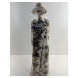 Native American Horsehair Pottery, man 16 in tall
