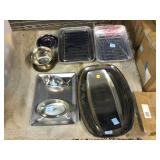 Metal platters, trays and more, largest one