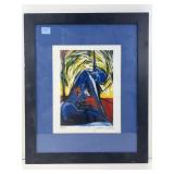 Jackson-Collins Signed Print On Paper. ï¿½Blueï¿½
