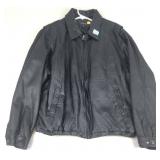 Menï¿½s leather jacket, black sz XL