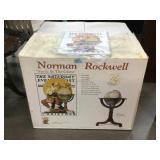 Norman Rockwell Santa at the globe replica in