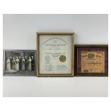 Vtg Wedding photo 8x10, Motion Picture Halo Award