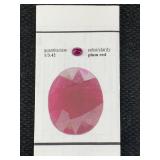 3.42 Carat Fancy Oval Ruby, 10x8mm