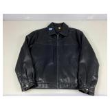 Menï¿½s leather/lamb skin jacket, black sz XL