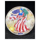 2000 Silver Eagle 1 Oz 999 Colorized