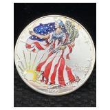 1999 Silver Eagle 1 Oz 999 Colorized