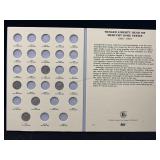 5 Silver Mercury Dimes W/album