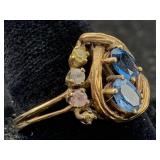 10k Gold Rings, Tw 3.9g, Sz 8