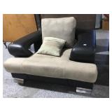 Black and Brown modern Armchair, 48x40x26in