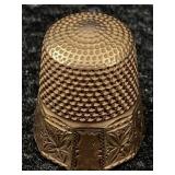 10k Gold Sewing Thimble, Tw 4.3g, Marked