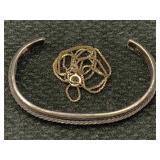 Sterling Silver Bracelet & Necklace, Tw 20g, Sz 18