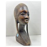 African wood sculpture hand carved womanï¿½s head
