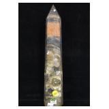 Brazilian Jasper Stone Obelisk 13.5in H 1.8Kg