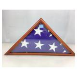 Flag display case, memorial or burial 12x25