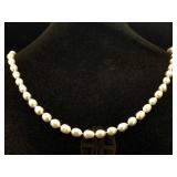Long Pearl Necklace, Sz 35in Long