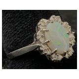 14k White Gold Ring, Tw 2.6g, Sz 5.5