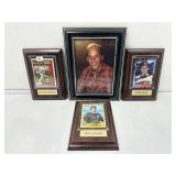 Small autographed sports plaques