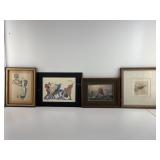 Constantine Kermes Signed Woodblock Print and