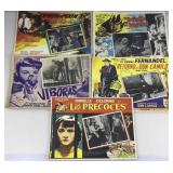 5 Vtg Original Spanish Lobby Cards 16.5x12.5