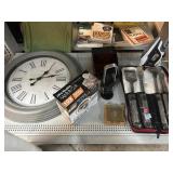 NIB LED Mirror, NIP BBQ Utensil Set, Glass