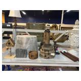 2 Solid Wood Lamps, Candle Stands, Decorative