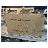 100 NIB Black Bubble Mailers. Large 9x12.