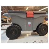 Rolling toolbox stool.