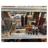 Candles, solar steak lights, garden fairy