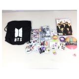BTS KPop fan collection of stickers, cards,