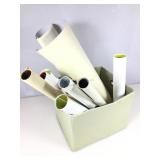 Assorted rolled prints.