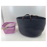 Woven fabric basket tote and more.