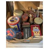 Assorted Collectible Tins. Most are Vintage.