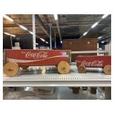 Vintage Coca Cola Crate Wagons. Largest approx.