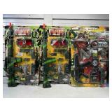 Combat squad and swat raider play sets.