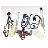 Seashell rounds and assorted fashion bead jewelry