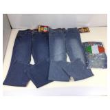 3 pair denim jeans. Assorted