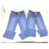 2 pair denim Bill Blass Jean size 10
