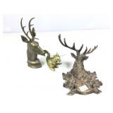 Metal deer figures and nutcracker squirrel
