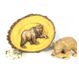 Bears and bull decorative items